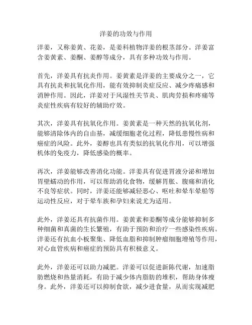 洋姜的功效与作用