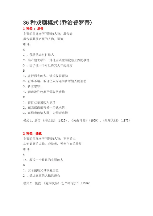 电影摄影技巧：36种戏剧模式