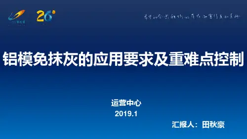 铝模免抹灰应用及重难点控制