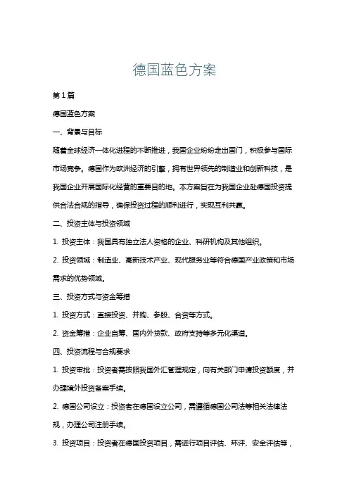 德国蓝色方案