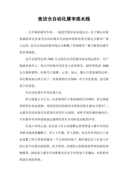 夜访全自动化屠宰流水线