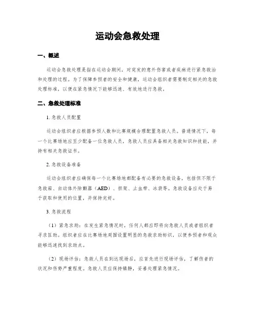 运动会急救处理