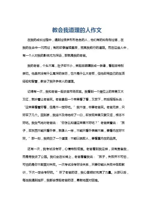 教会我道理的人作文