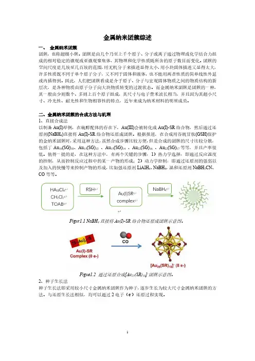 金属纳米团簇综述