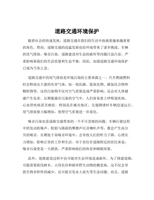 道路交通环境保护