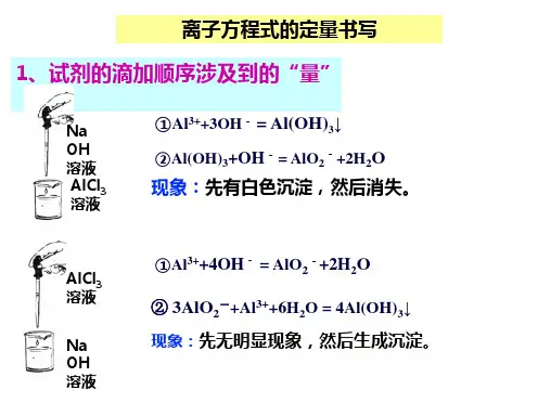 离子方程式的定量书写