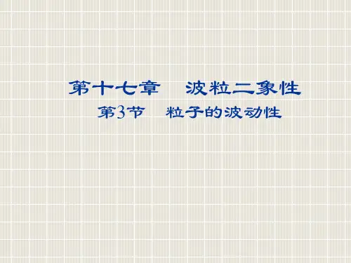 2018-2019学年高中物理 第十七章 波粒二象性 17.3 粒子的波动性优质课件 新人教版选修3