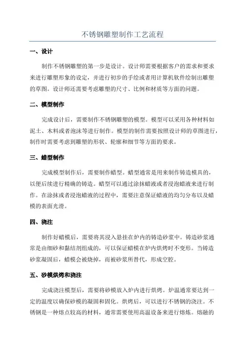 不锈钢雕塑制作工艺流程