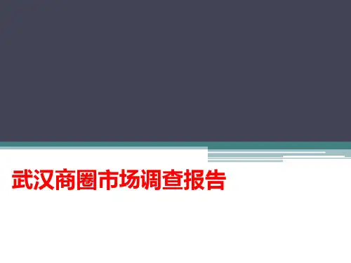 武汉商圈市场调查分析