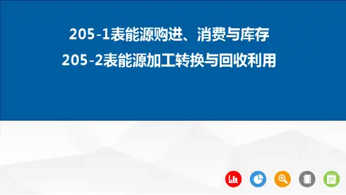 【钢铁能源】能源购进、消费与库存(205-1表)