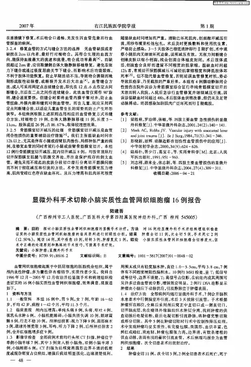 显微外科手术切除小脑实质性血管网织细胞瘤16例报告