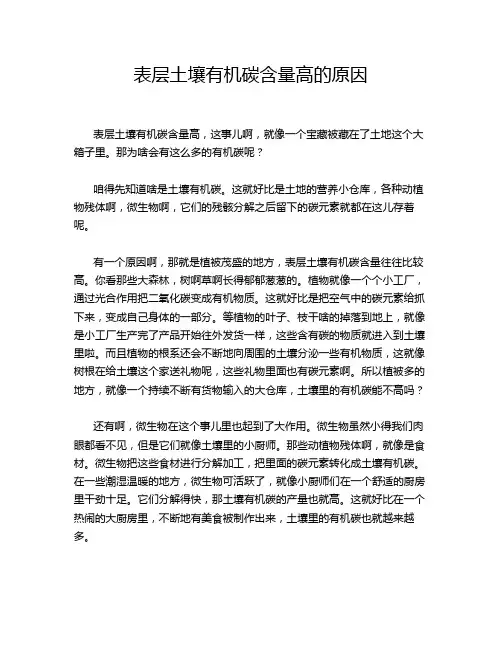 表层土壤有机碳含量高的原因