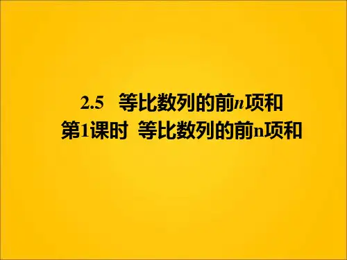 等比数列ppt课件