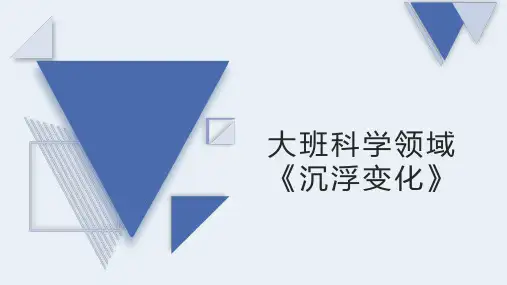 《沉浮变化》幼儿园大班科学PPT课件