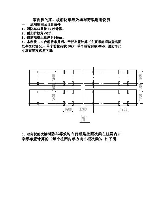 双向板消防车荷载