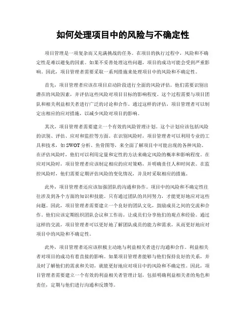 如何处理项目中的风险与不确定性