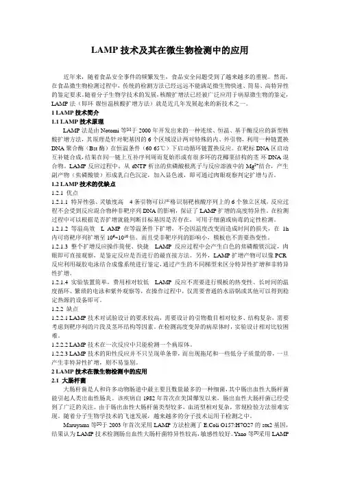LAMP技术及其在微生物检测中的应用
