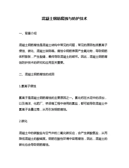混凝土钢筋腐蚀与防护技术