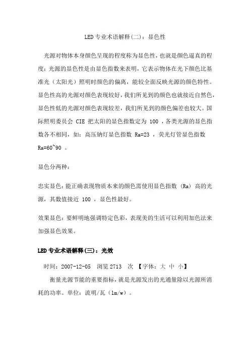 LED专业术语解释(二)：显色性
