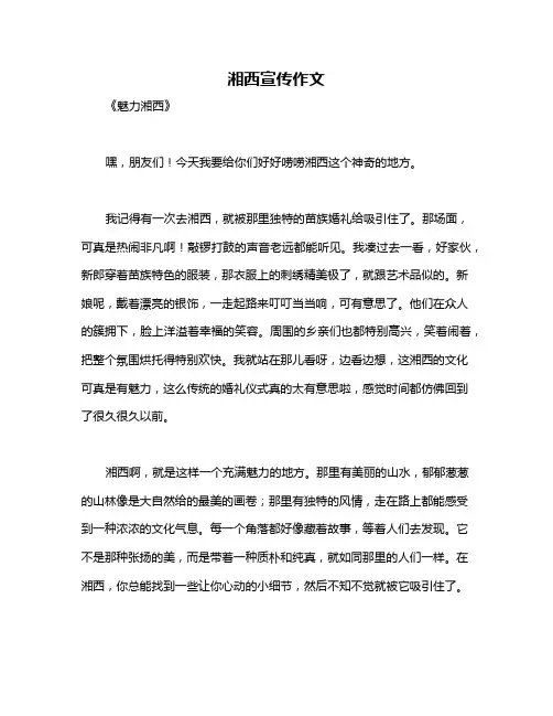 湘西宣传作文