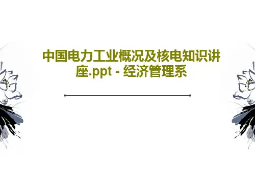 中国电力工业概况及核电知识讲座.ppt - 经济管理系共49页PPT