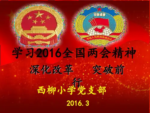 2016年两会精神PPT