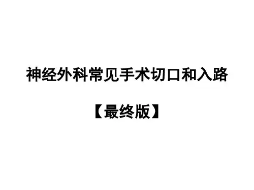 神经外科常见手术切口和入路【最终版】