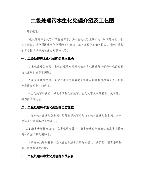 二级处理污水生化处理介绍及工艺图