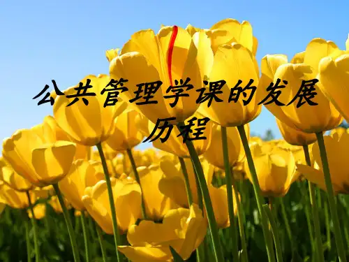公共管理学课的发展历程