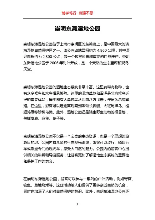 崇明东滩湿地公园