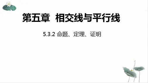 人教版《命题、定理、证明》上课课件PPT初中数学ppt