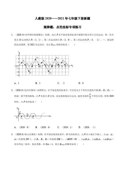 考点06 规律题：点的坐标专项练习(原卷版)