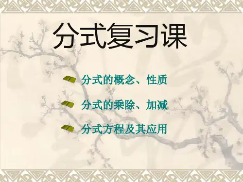 第十六章分式复习课件