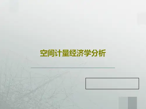 空间计量经济学分析共72页文档