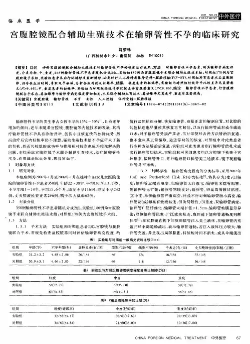 宫腹腔镜配合辅助生殖技术在输卵管性不孕的临床研究