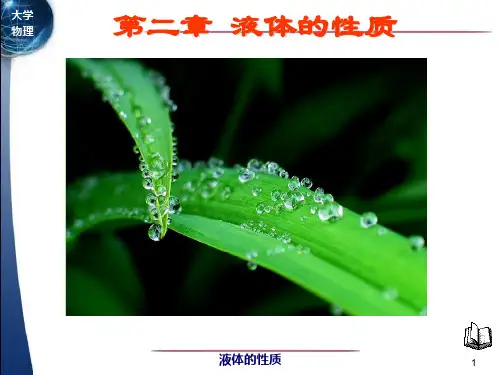 《大学物理》第二章 液体的性质