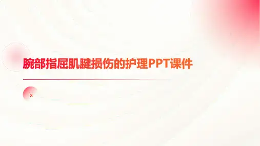 腕部指屈肌腱损伤的护理PPT课件