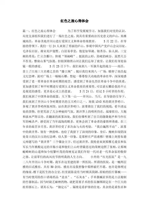 红色之旅心得体会