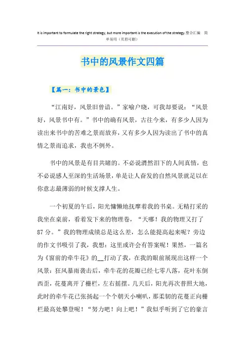书中的风景作文四篇