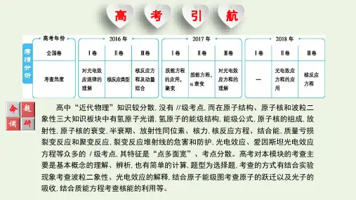 高考物理一轮复习第十五单元近代物理第1讲光电效应波粒二象性课件新人教版201908011347