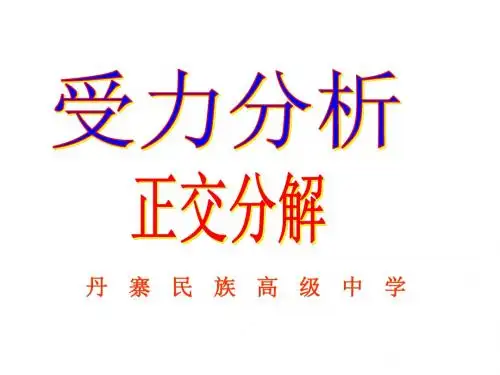 正交分解高一物理必修1受力分析之正交分解.ppt
