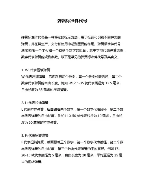 弹簧标准件代号
