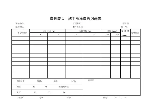 施工自检表