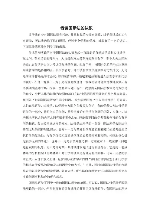 浅谈国际法