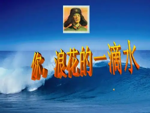 你,浪花里的一滴水