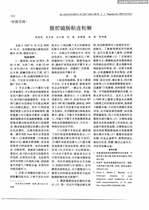 腹腔镜肠粘连松解