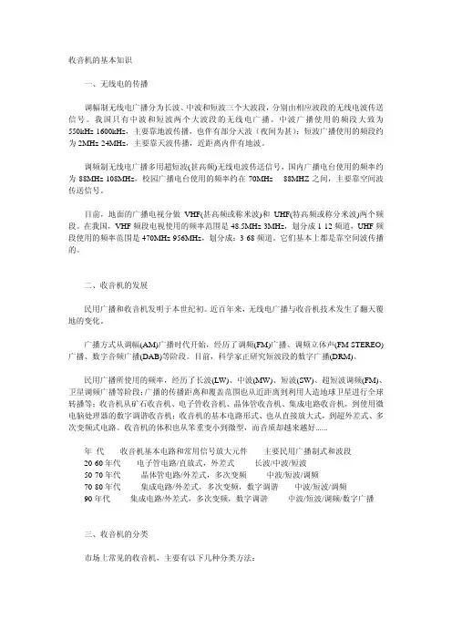 收音机的基本知识