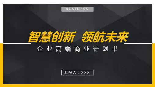 企业商业计划书PPT