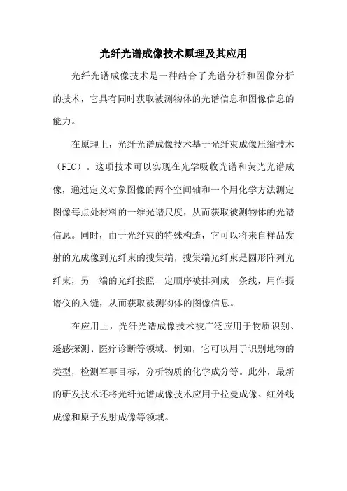 光纤光谱成像技术原理及其应用