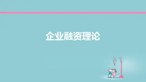 企业投融资理论与实务  ppt课件